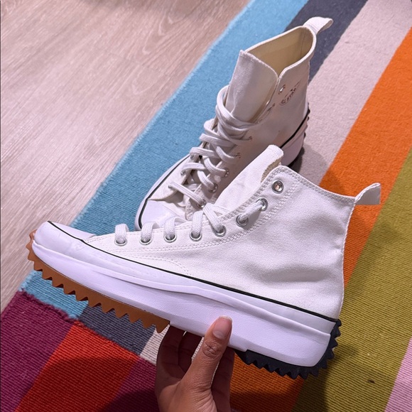 New Converse Run Star Hike Hi Shoes Sneakers - White women’s 10.5 men’s 9 - Picture 2 of 7